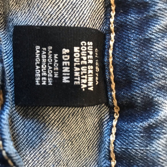 Two pair boys size 28 stretch skinny jeans by Denim & Denim in nice condition. - Picture 11 of 16